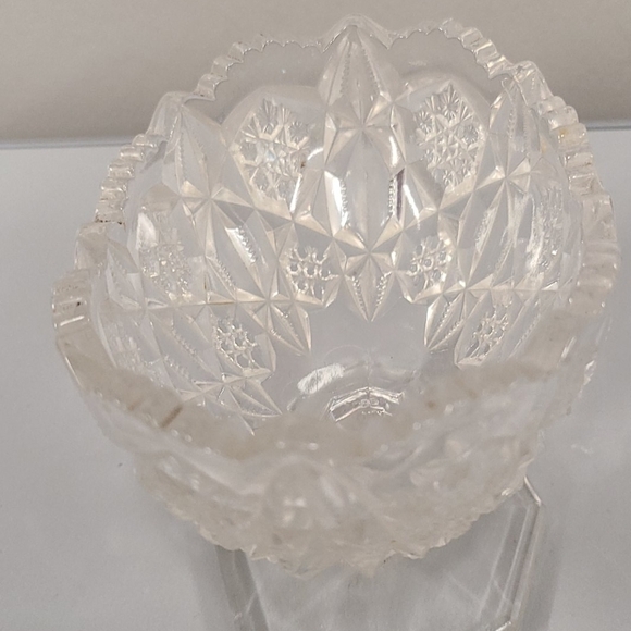 CUT crystal pedestal candy serving dish vase - Picture 4 of 8